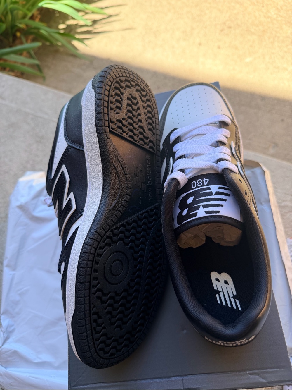 New Balance 480 Court Sneakers Unisex . Youth 6 Women’s 7.5 Brand New - Picture 5 of 6